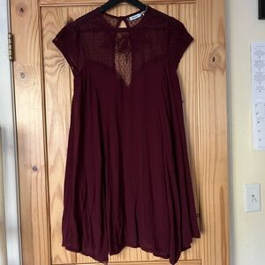 Kimchi Blue Maroon Lace Dress